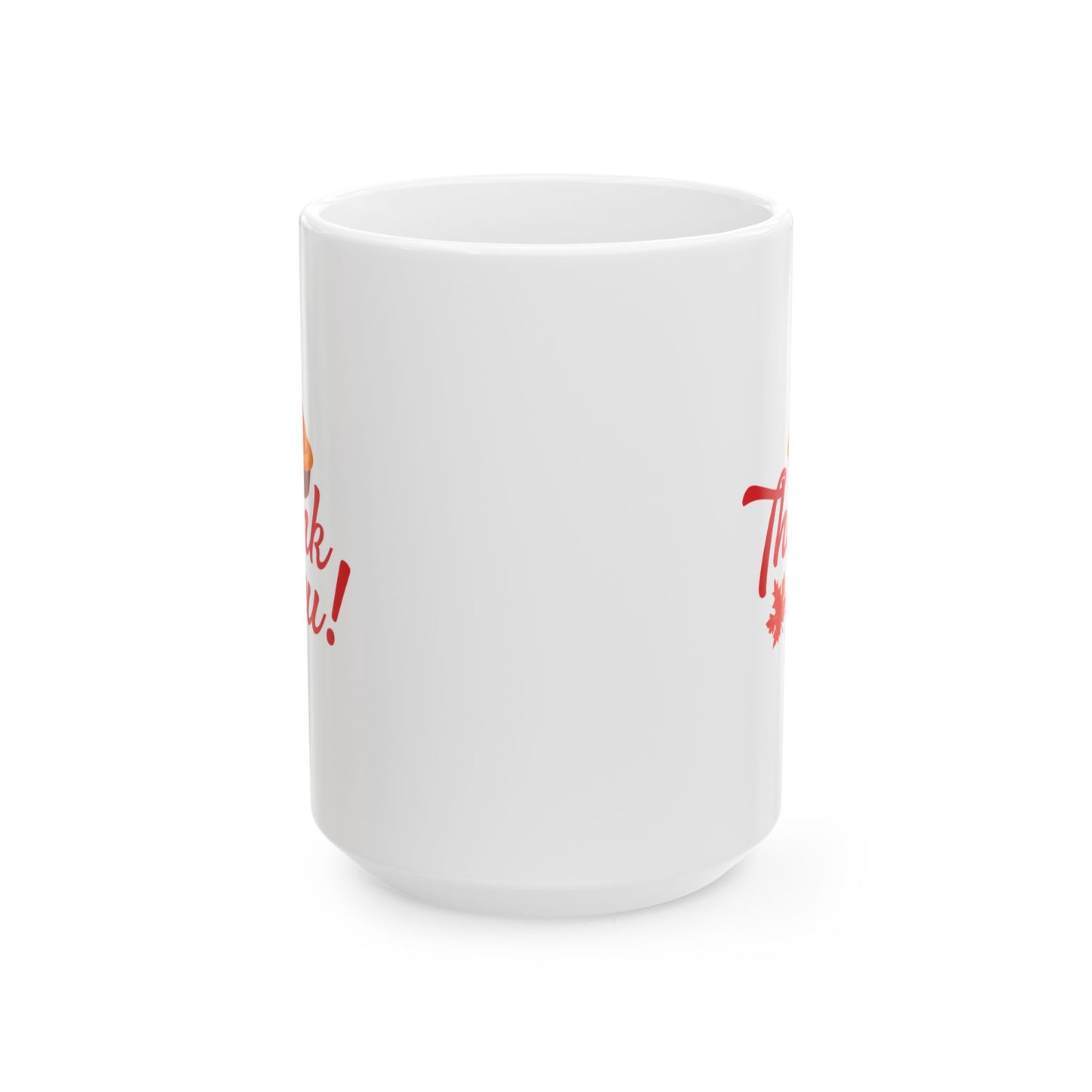 White Ceramic Mug - 11oz & 15oz -Thank you
