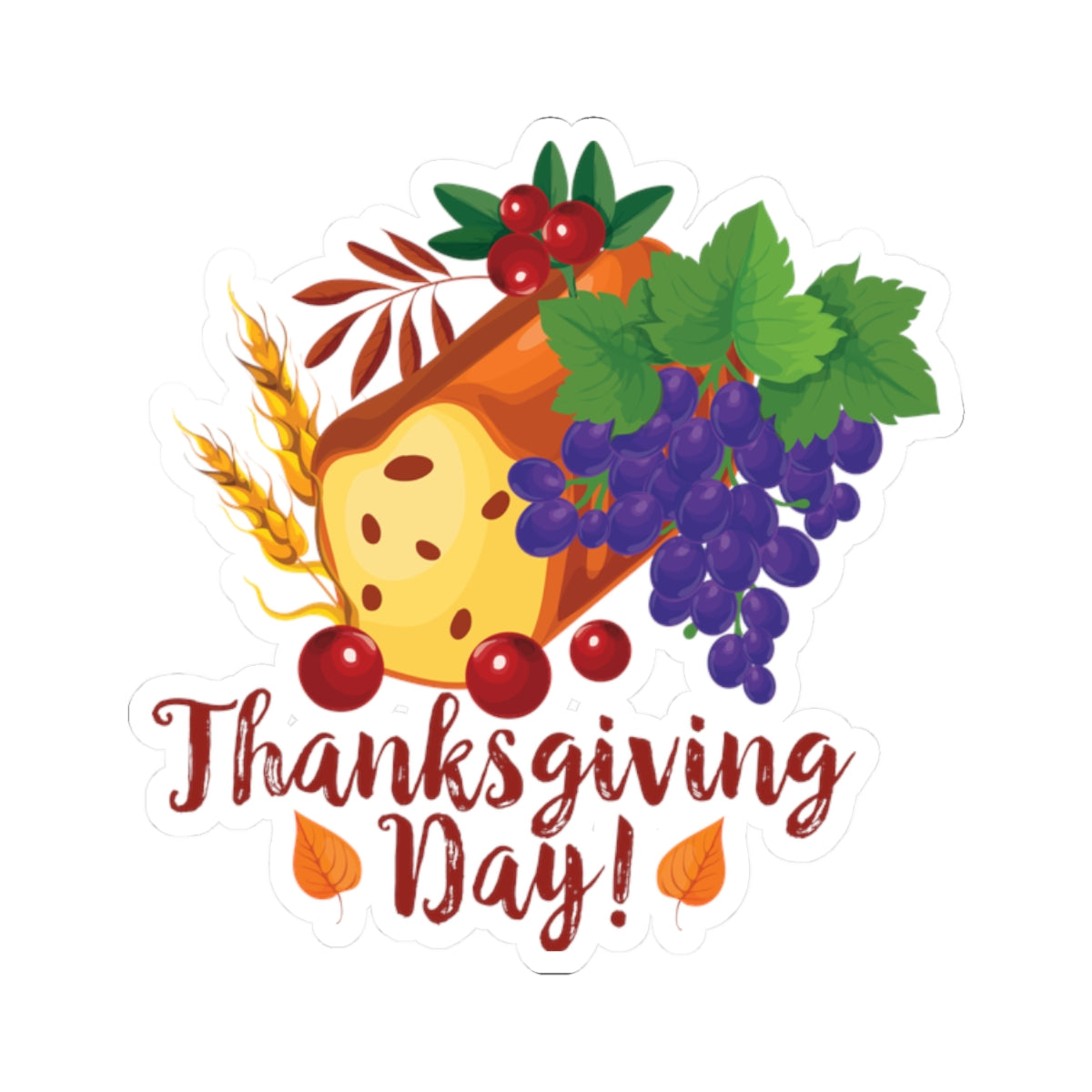 Kiss-Cut Stickers - Thanksgiving Day - Bread