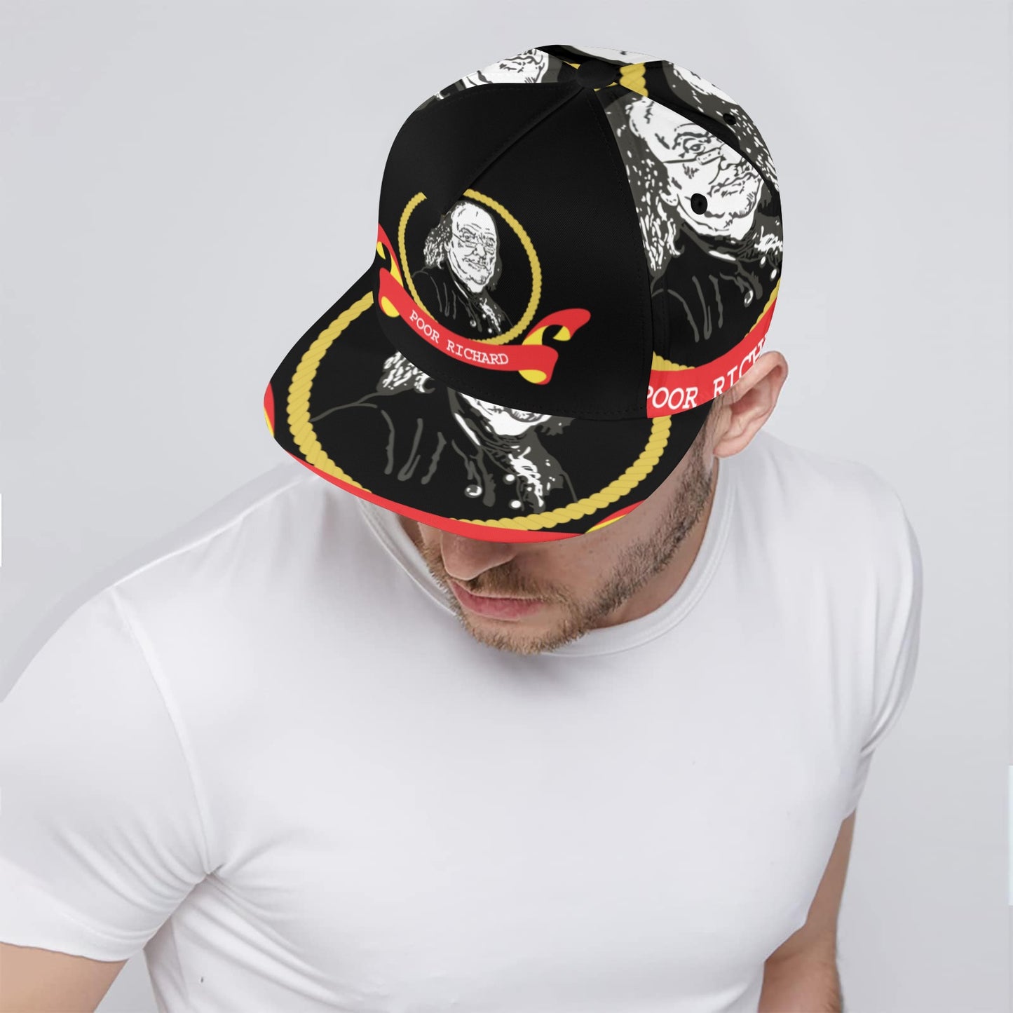 Poor Richard All-Over Snapback Hat
